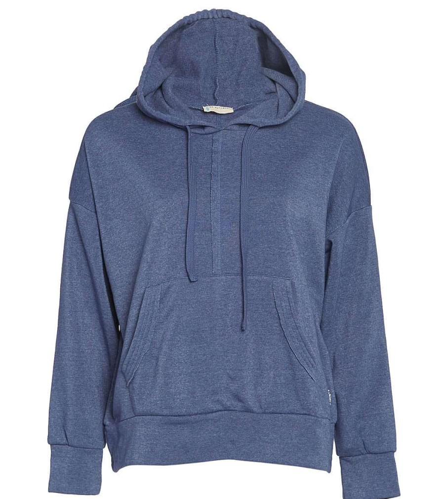 Clothing Free People Yoga Jackets & Sweatshirts | Work It Out Hoodie Indigo