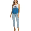 Clothing Yak & Yeti Yoga Tops | Mushroom Ombre Tie Dye Tank Top Blue