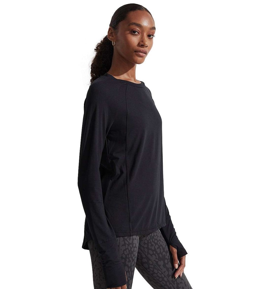 Clothing Varley Yoga Tops | Bradford Active Top Charcoal Marl