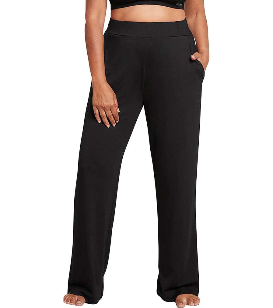 Clothing Boody Yoga Pants | Downtime Wide Leg Lounge Pant Black