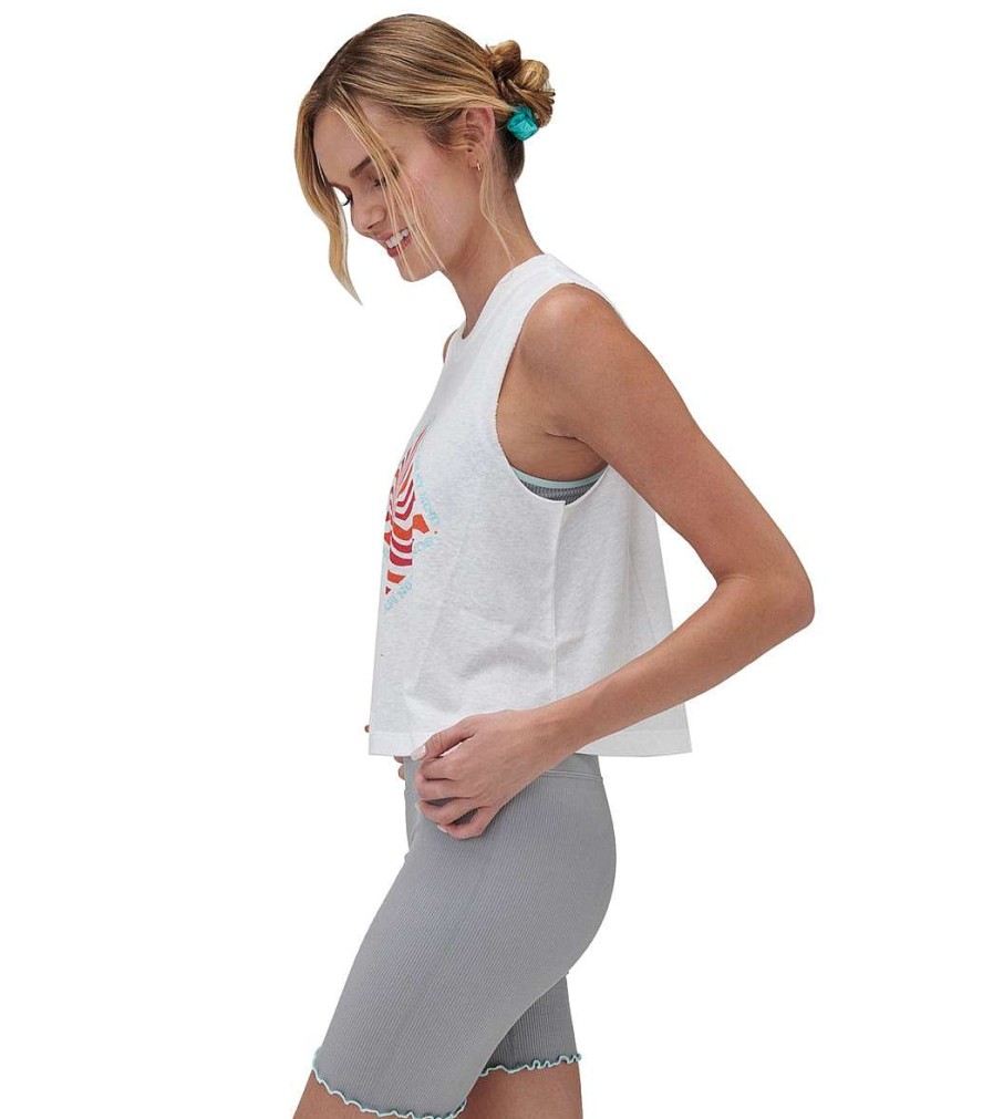 Clothing Spiritual Gangster Yoga Tops | Sunshine On My Mind Crop Tank Stone