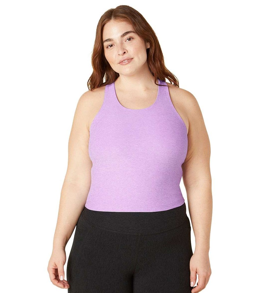 Clothing Beyond Yoga Yoga Support Tanks | Plus Size Spacedye Focus Cropped Tank