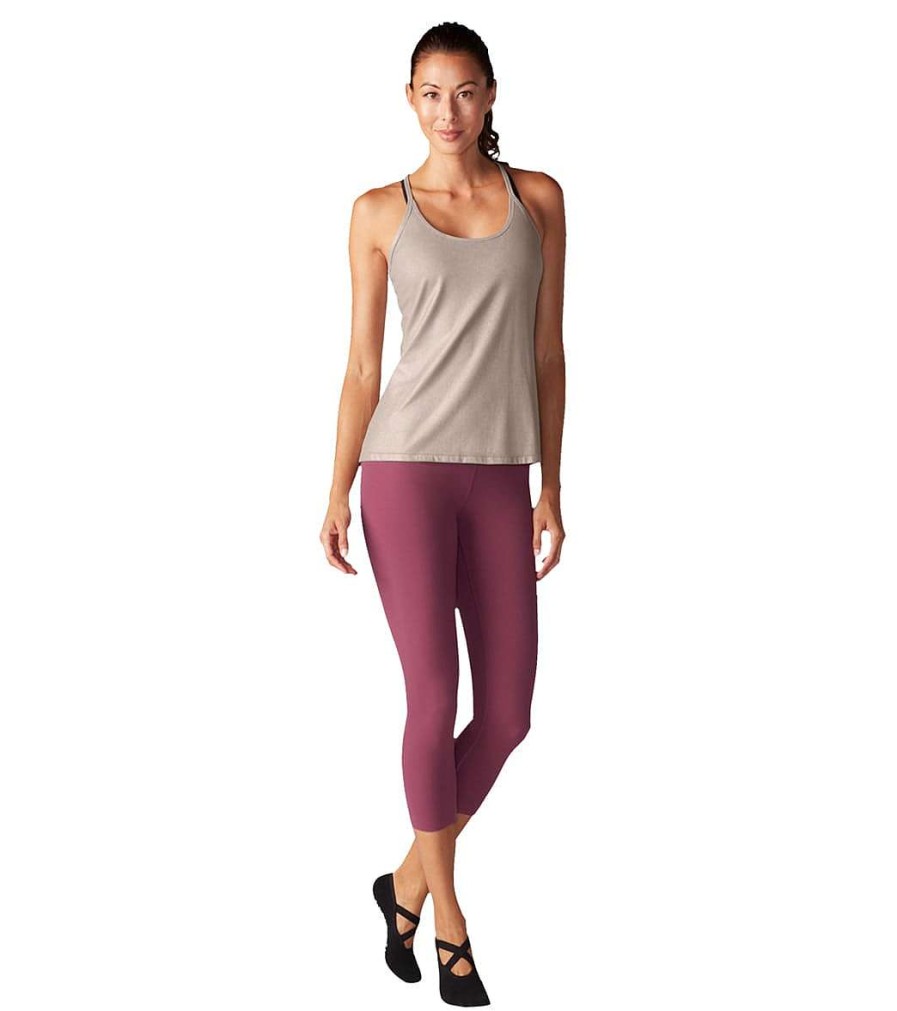 Clothing Tavi Yoga Tops | Ribbed Yoga Tank Ebony