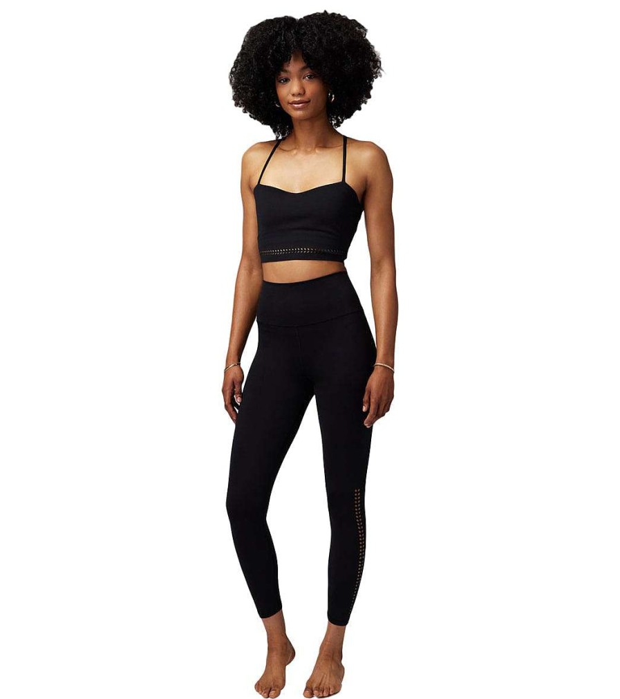 Clothing Spiritual Gangster Yoga Sports Bras | Camille Dream Tech Eco Jersey Bra Black