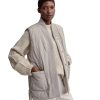 Clothing Varley Yoga Jackets & Sweatshirts | Covey Reversible Quilt Gilet Dove/Sandshell