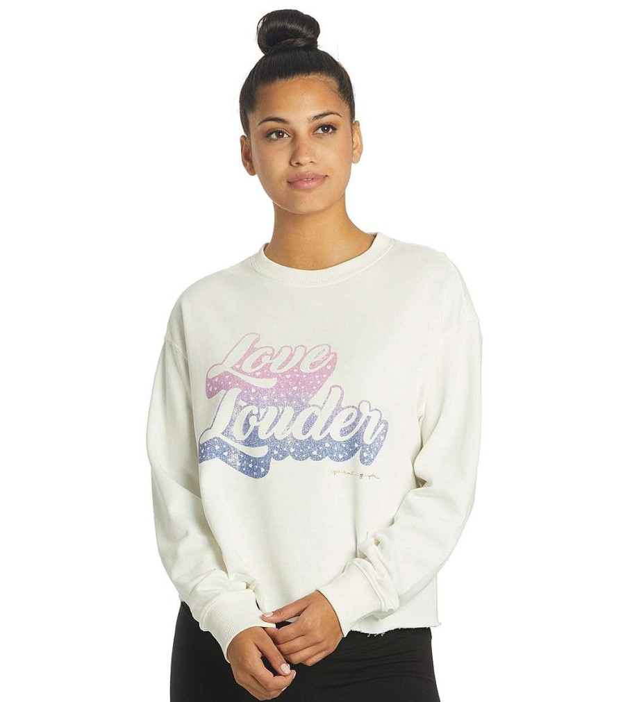 Clothing Spiritual Gangster Yoga Jackets & Sweatshirts | Love Mazzy Pullover Sweatshirt Stone