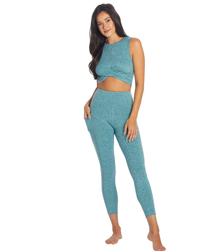 Clothing Zobha Yoga Leggings | Eclipse Long Leggings Heather Hydro