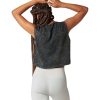 Clothing NUX Yoga Tops | Ella Organic Tank Washed Obsidian