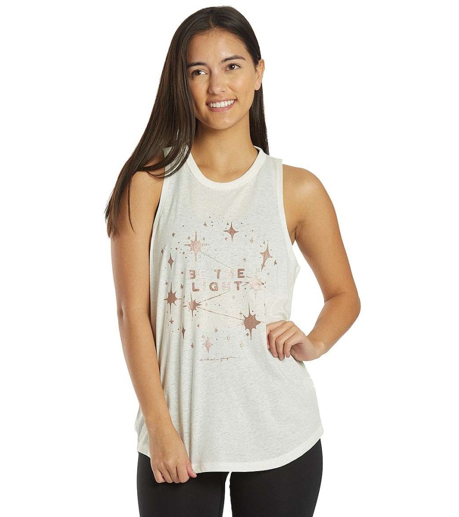 Clothing Spiritual Gangster Yoga Tops | Be The Light Movement Tank Stone