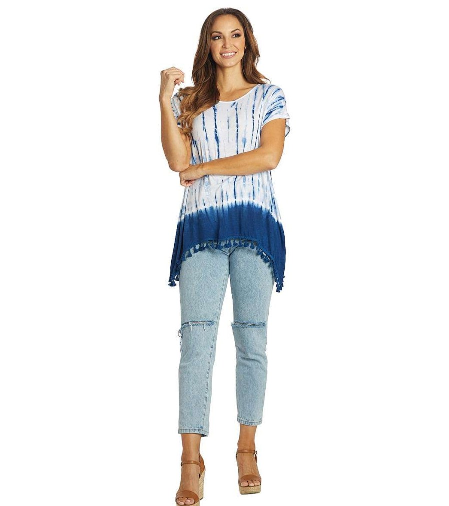 Clothing Yak & Yeti Yoga Tops | Gypsy Tie Dye Tassel Hem Tee