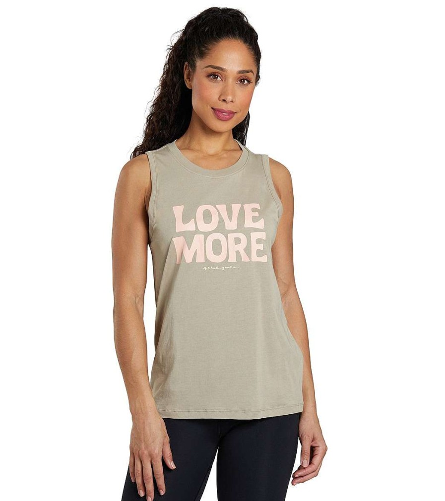 Clothing Spiritual Gangster Yoga Tops | Love More Essential Tank Desert