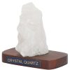 Home & Wellness Healing N Love | On Wooden Base Crystal Quartz