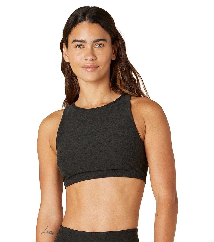 Clothing Beyond Yoga Yoga Sports Bras | Spacedye Open Back Yoga Sports Bra Darkest Night