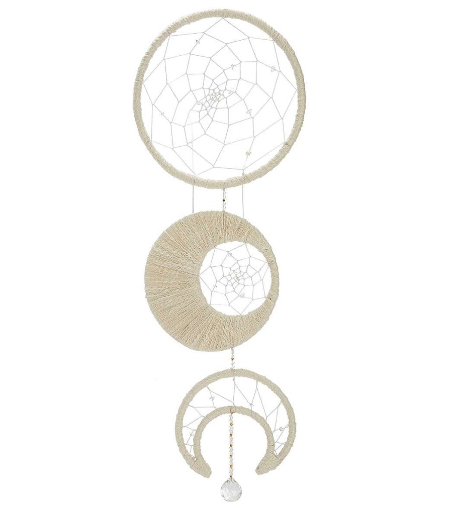 Home & Wellness dZi | Wall Decor: Moon Phase White