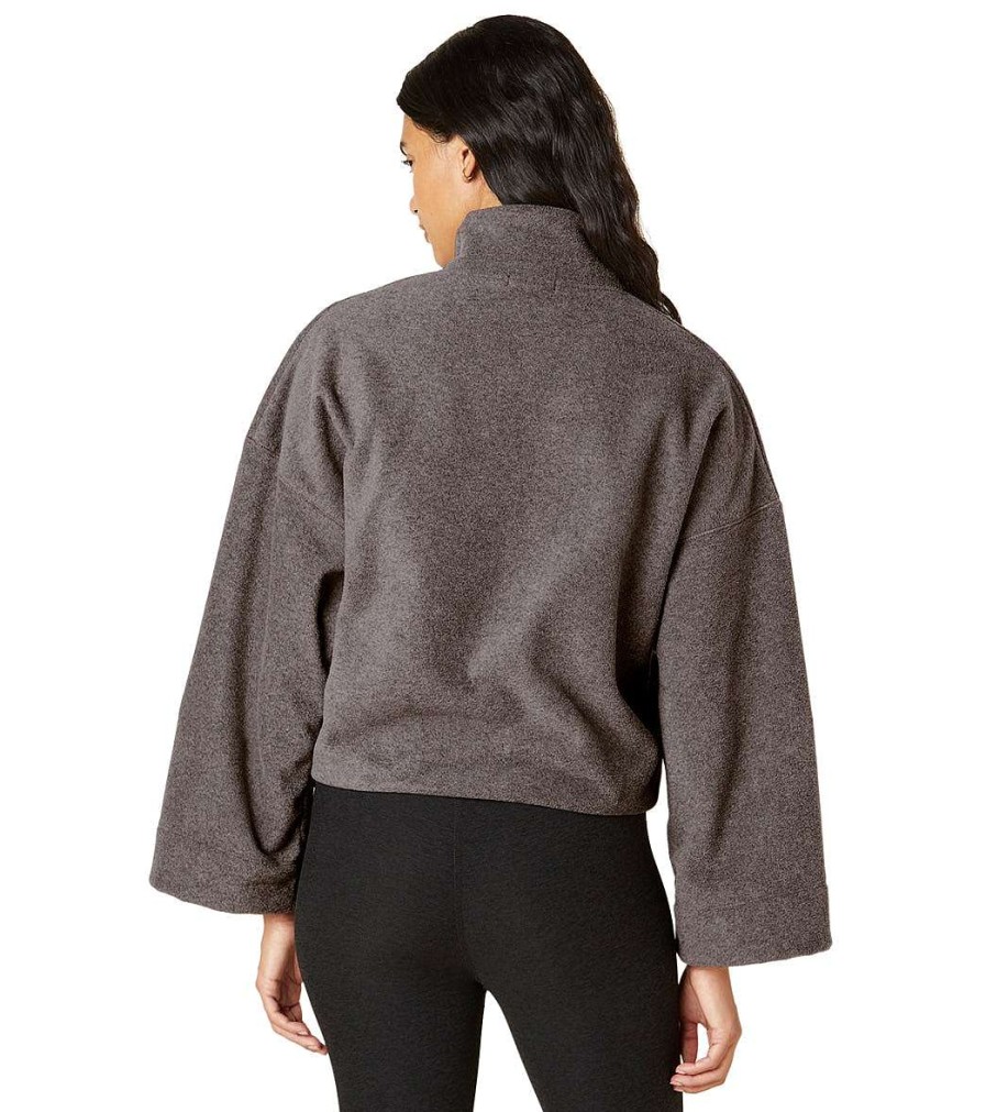 Clothing Beyond Yoga Yoga Jackets & Sweatshirts | Back East Pullover Heathered Dark Beet