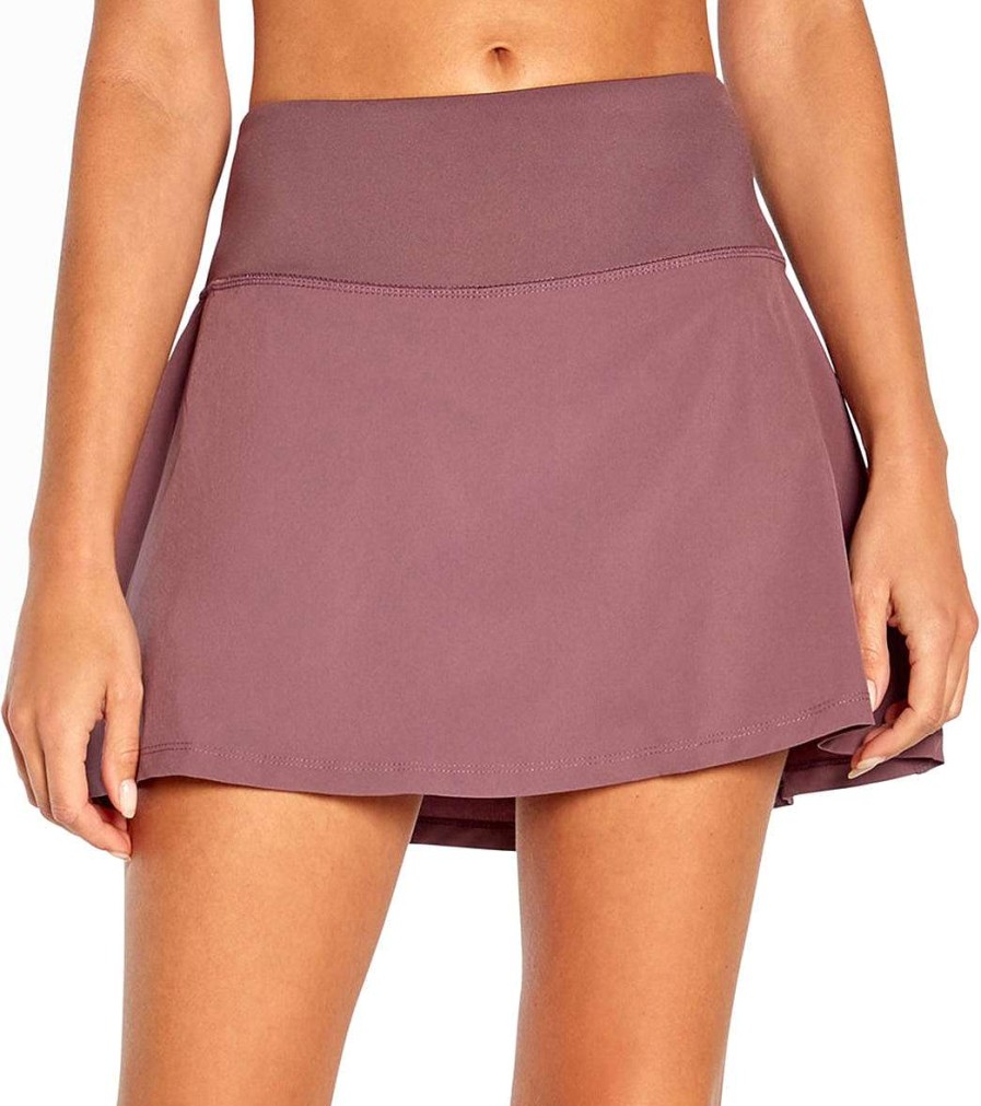 Clothing Marika Yoga Dresses & Skirts | Carla Skort Black Plum