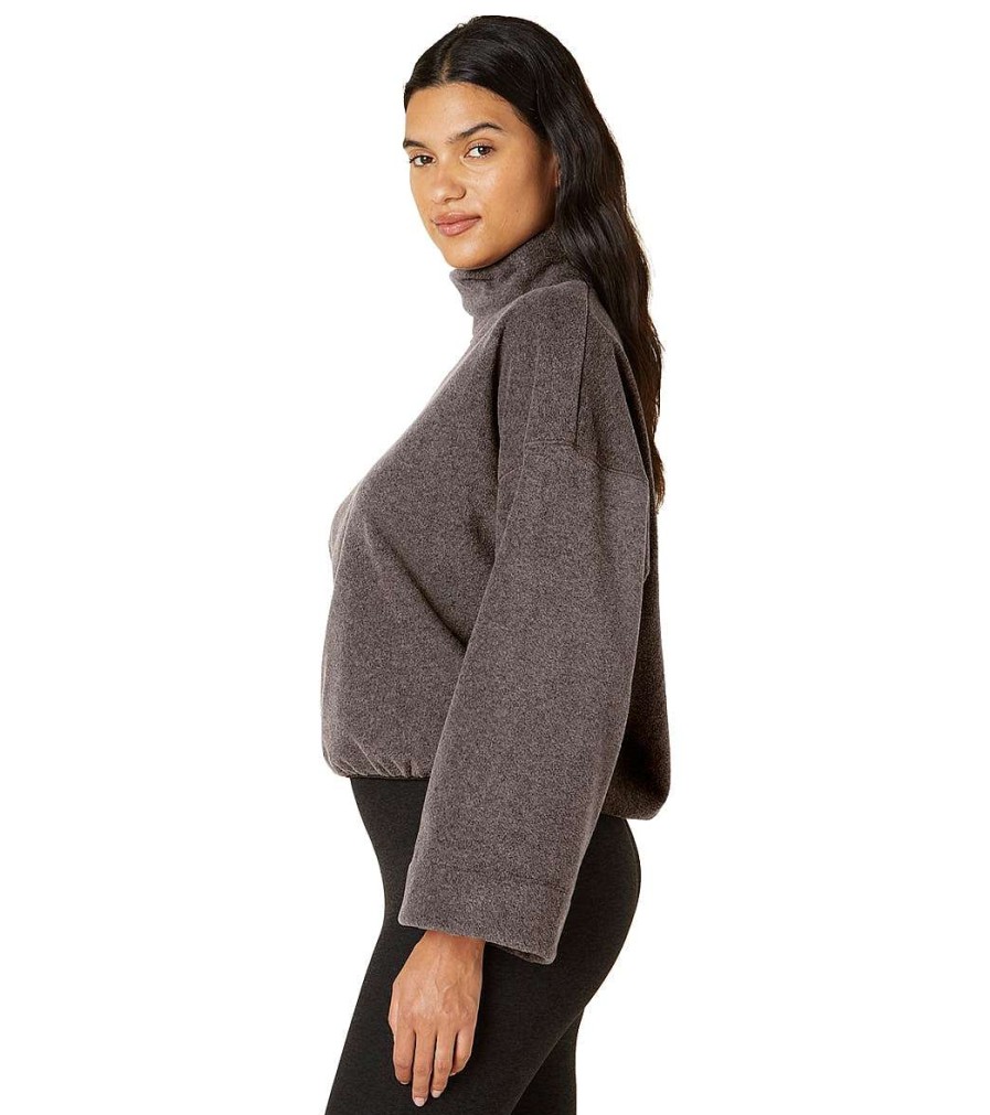 Clothing Beyond Yoga Yoga Jackets & Sweatshirts | Back East Pullover Heathered Dark Beet