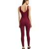 Clothing Year of Ours Yoga Leotards & Jumpsuits | Ribbed Reformer Onesie Dark Cherry