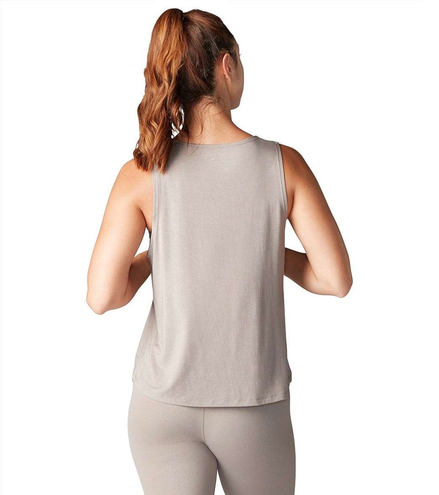 Clothing Tavi Yoga Tops | High Low Tank Ebony