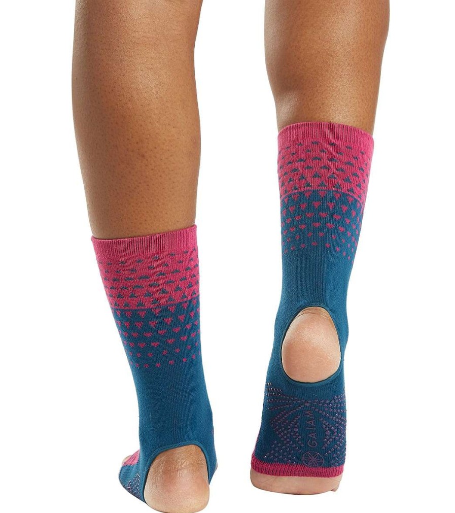 Accessories Gaiam | Grippy Yoga Ankle Socks Wild Berry