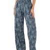 Clothing Lotus and Luna Yoga Pants | Pampa Point Wide Leg Drawstring Pants Dark Blue