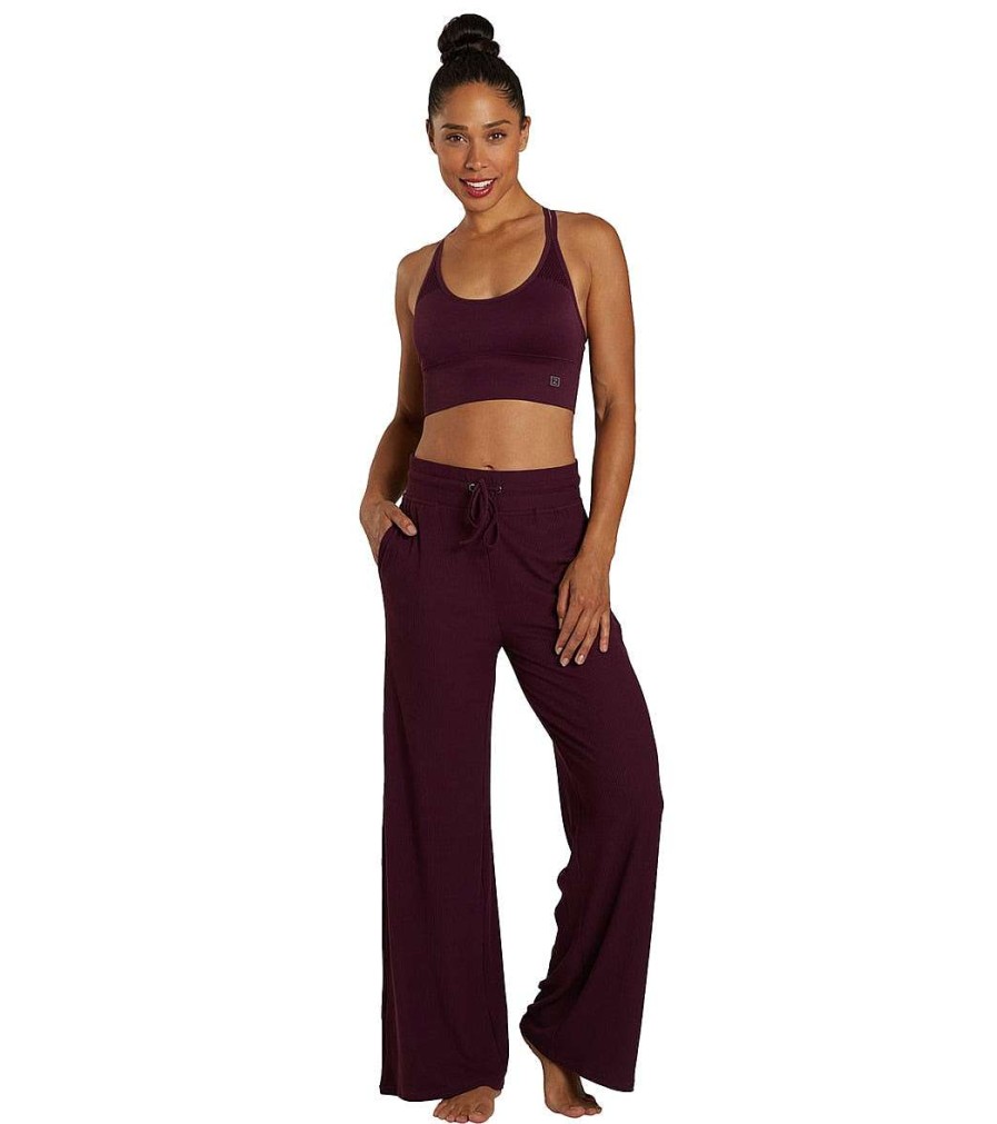 Clothing Zobha Yoga Pants | Celine Wide Leg Potent Purple