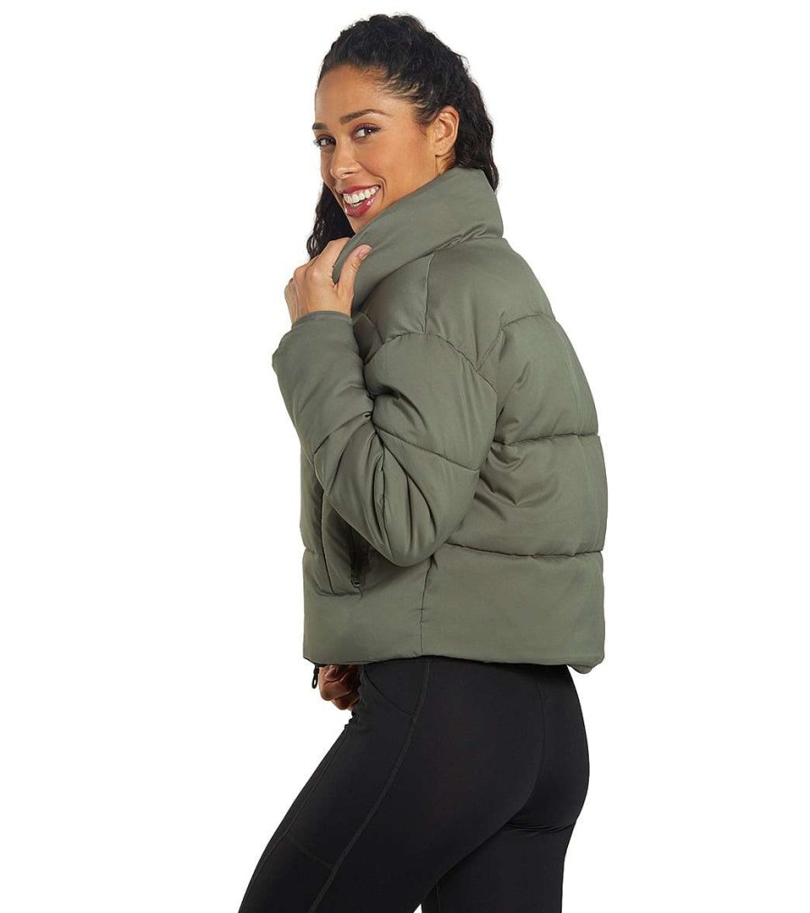 Clothing Girlfriend Collective Yoga Jackets & Sweatshirts | Cropped Puffer Jacket