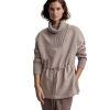 Clothing Varley Yoga Jackets & Sweatshirts | Cavello Longline Sweat Taupe Marl