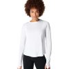 Clothing Sweaty Betty Yoga Tops | Haste Run Long Sleeve Top White