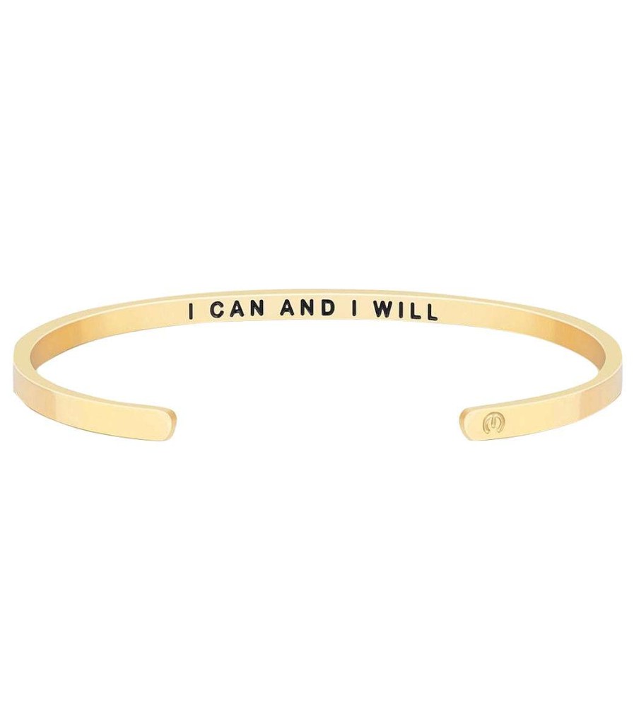 Accessories Mantraband | I Can And I Will Within Bracelet Yellow Gold