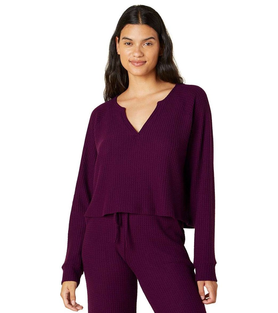 Clothing Beyond Yoga Yoga Tops | Free Style Pullover Aubergine