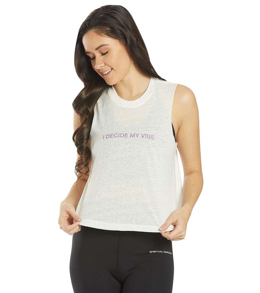 Clothing Spiritual Gangster Yoga Tops | Vibe Crop Tank Stone