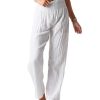 Clothing Lotus and Luna Yoga Pants | Solid Wide Leg Pant White