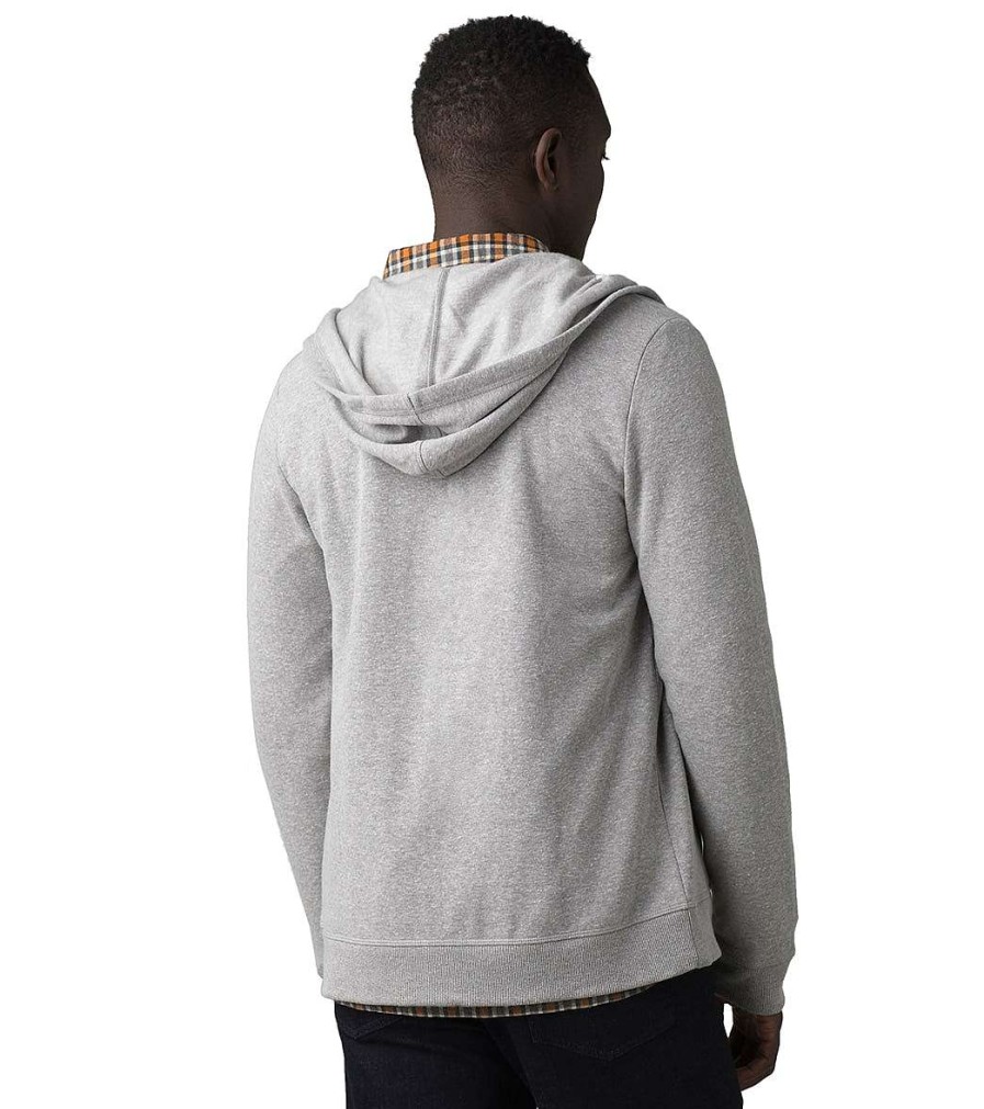 Clothing prAna Men'S Yoga Jackets & Hoodies | Cardiff Fleece Full Zip Heather Grey