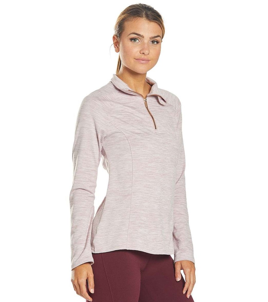 Clothing Balance Collection Yoga Jackets & Sweatshirts | 1/4 Zip After Yoga Pullover Heather Mauve Shadows