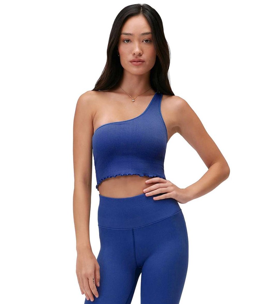 Clothing Spiritual Gangster Yoga Support Tanks | Luna One Shoulder Crop Tank