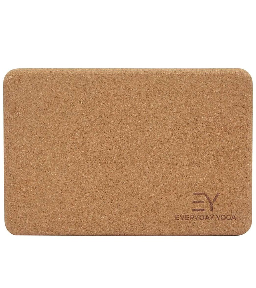 Yoga Mats & Props Everyday Yoga | Cork Yoga Block 4 Inch Natural