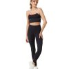 Clothing Lilybod Yoga Sports Bras | Billie Long Line Bra Tarmac Black