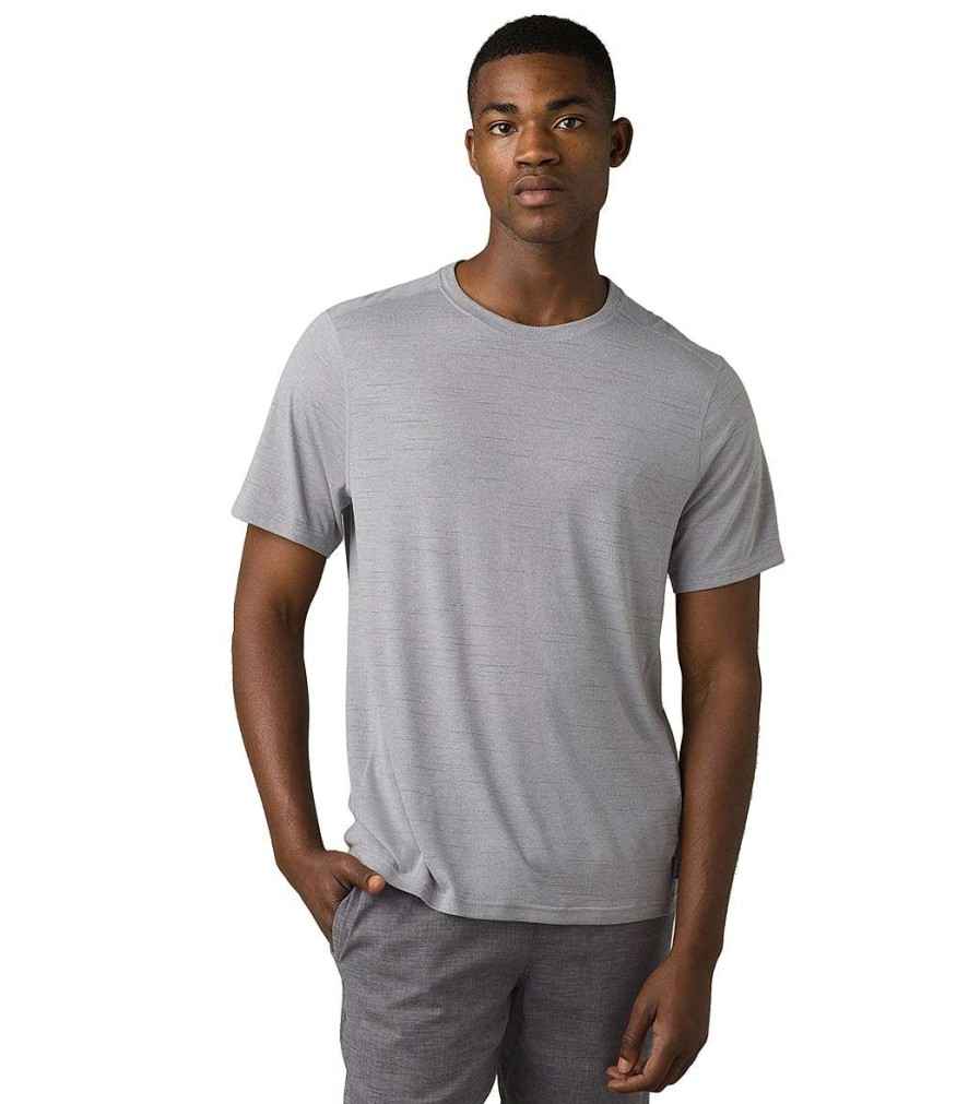 Clothing prAna Men'S Yoga Shirts | Prospect Heights Crew Grey