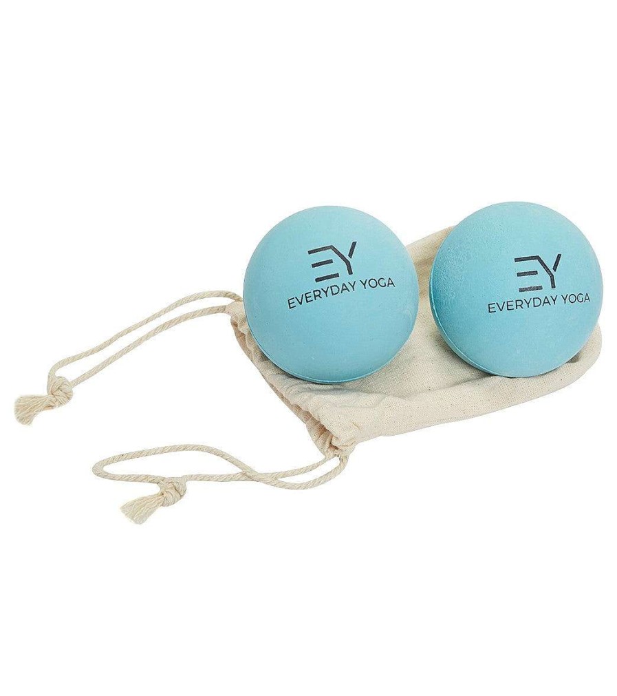 Yoga Mats & Props Everyday Yoga | 2.5 Inch Yoga Massage Therapy Ball Set In Tote Aqua