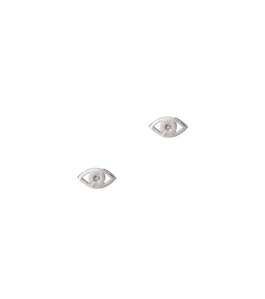 Accessories TAI Jewelry | Simple Evil Eye Studs Silver