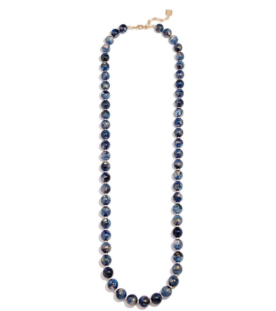 Accessories Zenzii | Iridescent Beaded Long Necklace