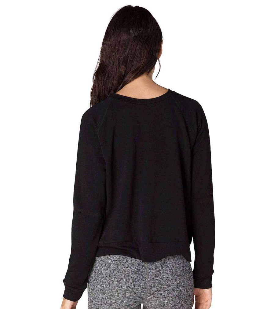 Clothing Beyond Yoga Yoga Tops | Favorite Raglan Crew After Yoga Pullover Black