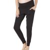 Clothing Beyond Yoga Yoga Pants | Beyond The Bump Cozy Fleece Maternity Foldover Joggers Black