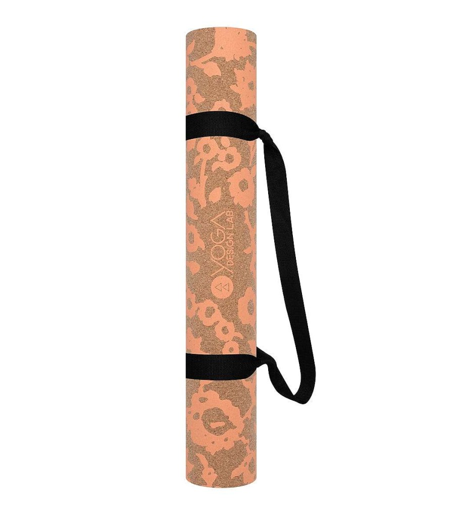 Yoga Mats & Props Yoga Design Lab | Cork Yoga Mat 3.5Mm Floral Batik Coral