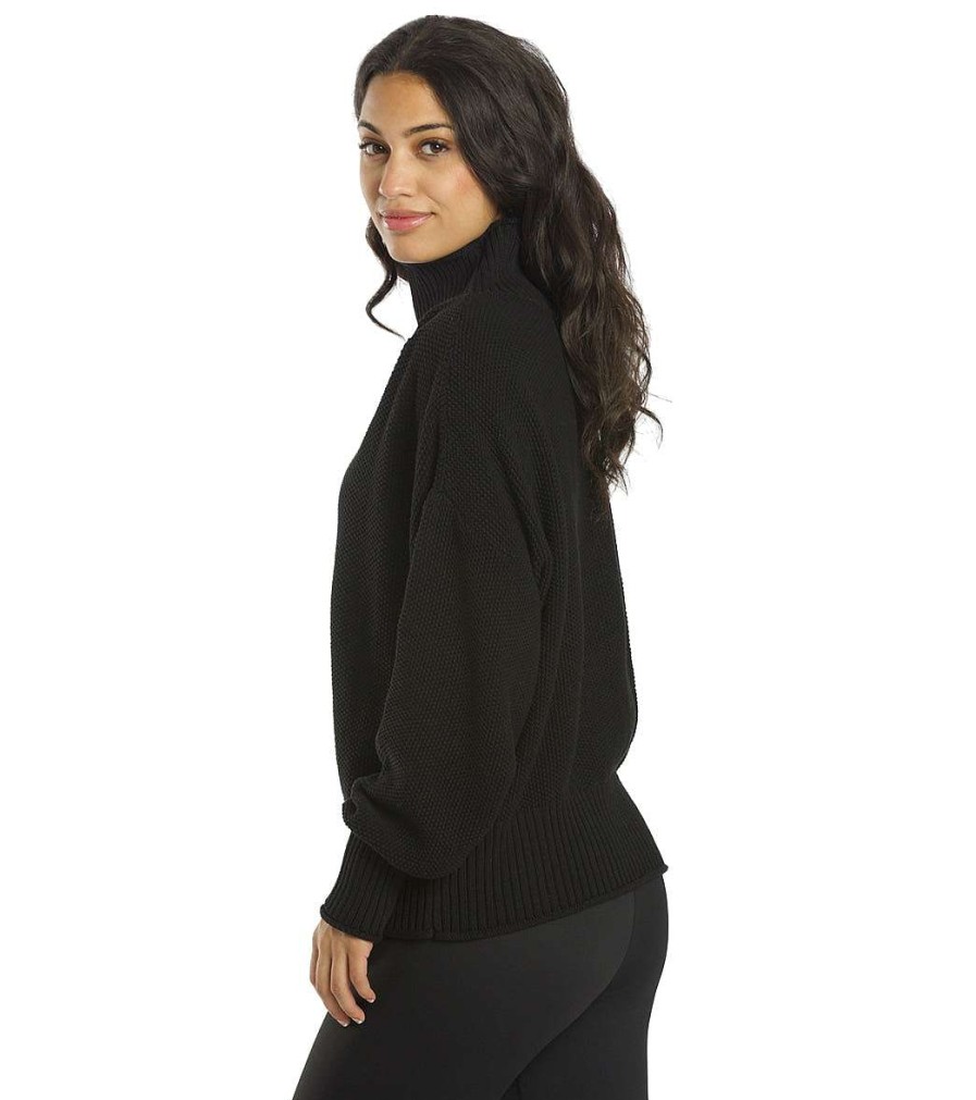 Clothing All Fenix Yoga Jackets & Sweatshirts | Camilla Knit Sweatshirt Black