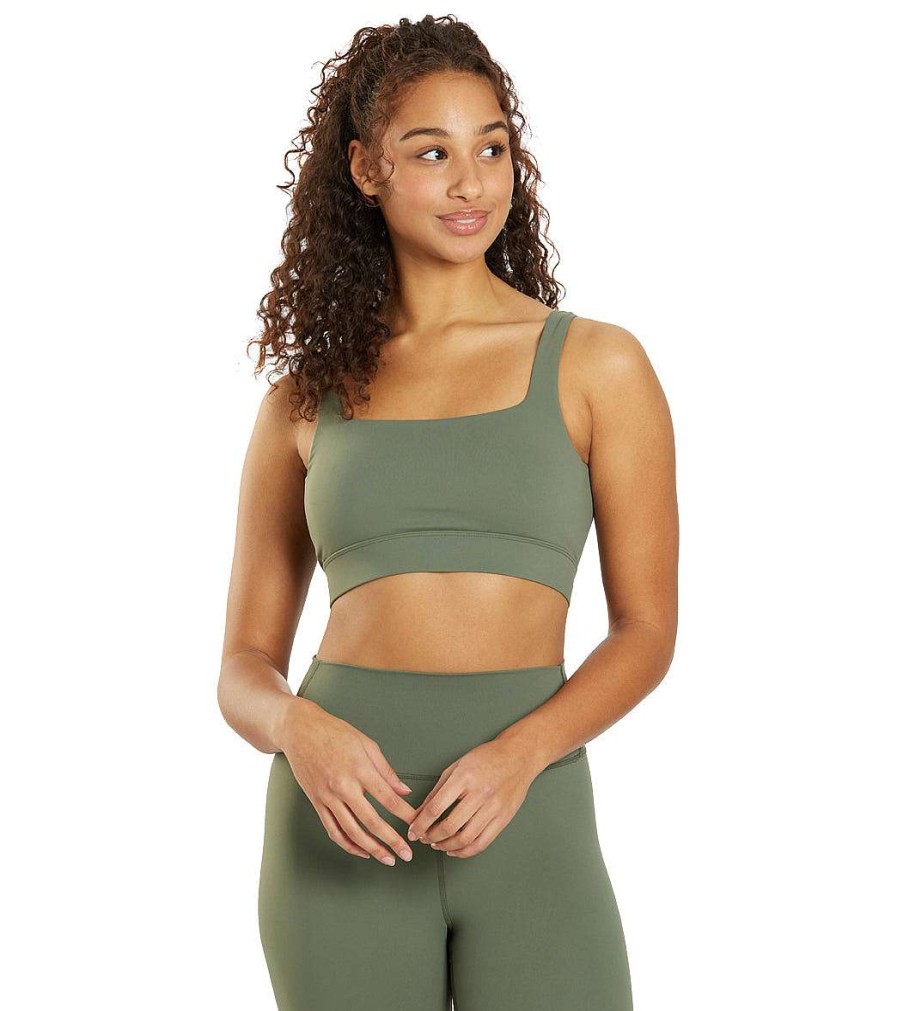 Clothing NUX Yoga Sports Bras | Willow Snap Back Bra Evergreen