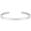 Accessories Mantraband | Namaste Bold Bracelet Matte Silver