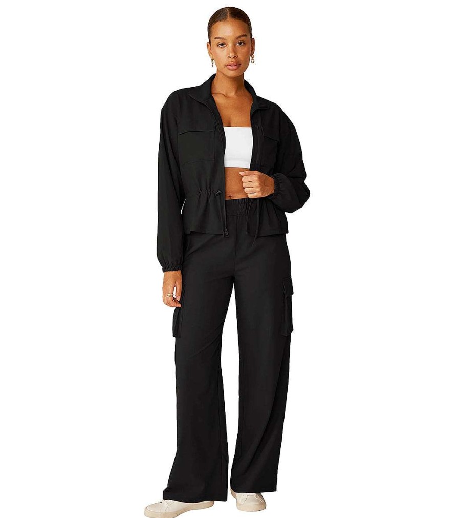 Clothing Beyond Yoga Yoga Pants | City Chic Cargo Pant Black