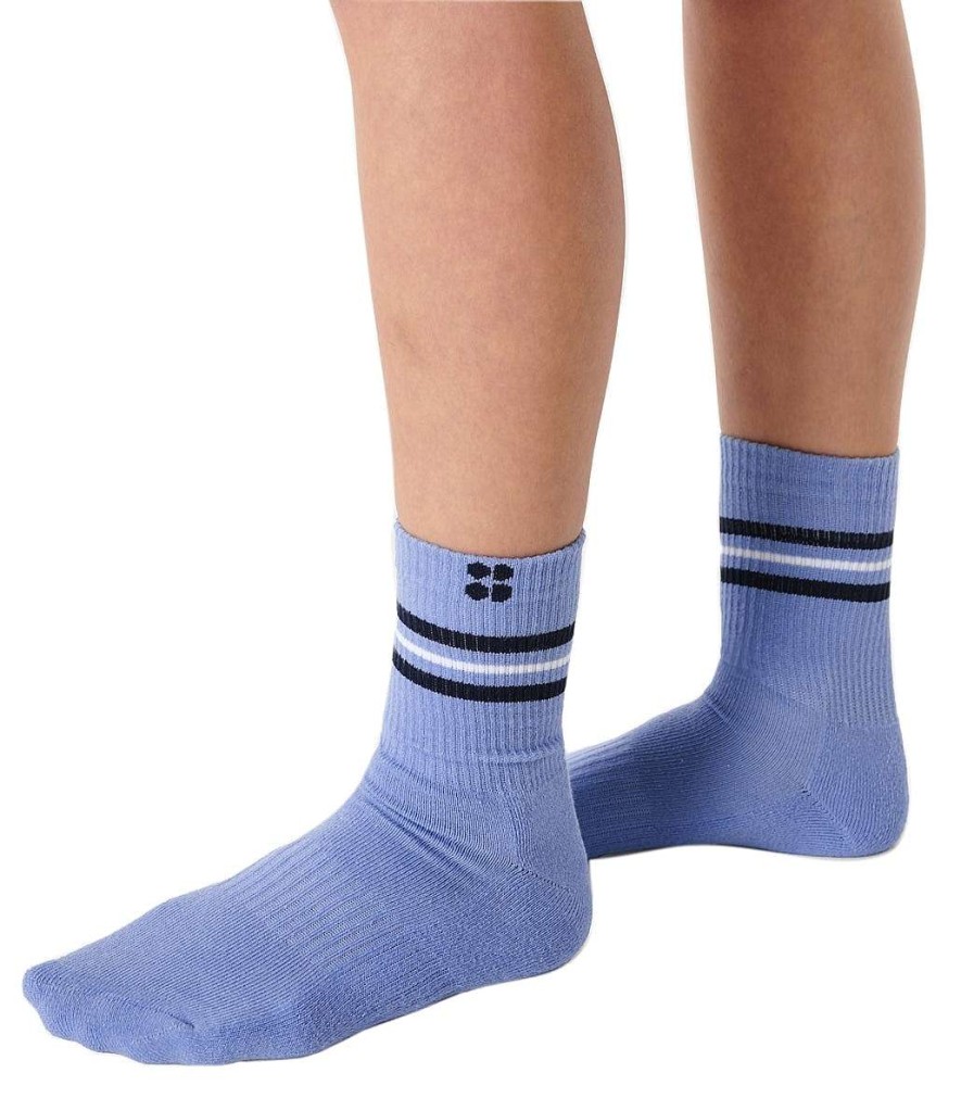 Accessories Sweaty Betty | Go Faster Crew Socks 2 Pack Coast Blue